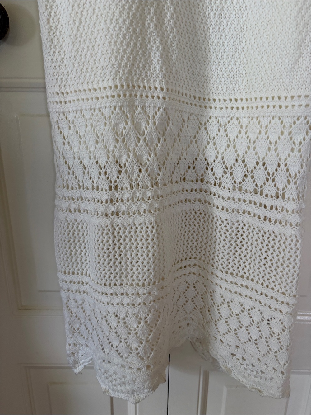 Crocheted BoHo Retro Feminine Vintage Vibe Maxi Dress Freshman  1996 Sz Medium - Picture 2 of 8
